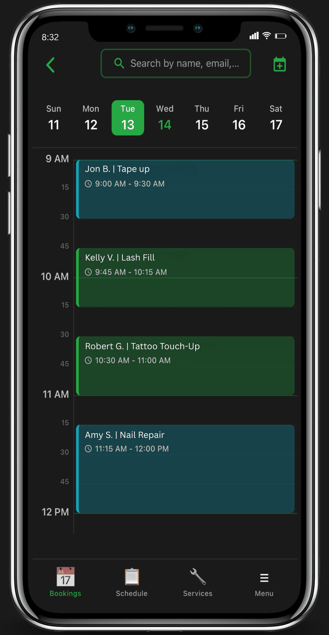 Barber client management — own and export your full client list and booking history